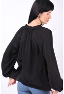 Women Blouse Vero Moda Vmsunny V-Neck Black